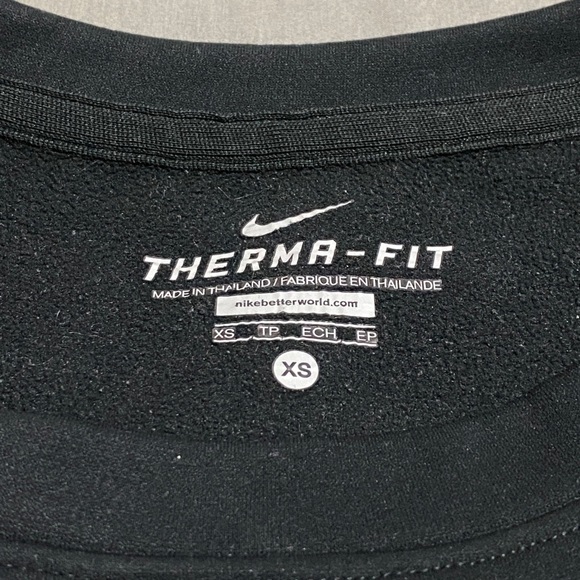 Nike Therma-FIT Crewneck Sweater, Black, Extra Small - Picture 3 of 5